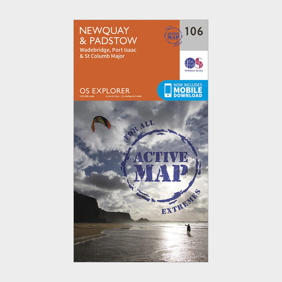 Explorer Active 106 Newquay & Padstow Map With Digital Version
