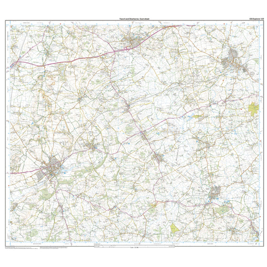 Explorer 129 Yeovil & Sherborne Map With Digital Version