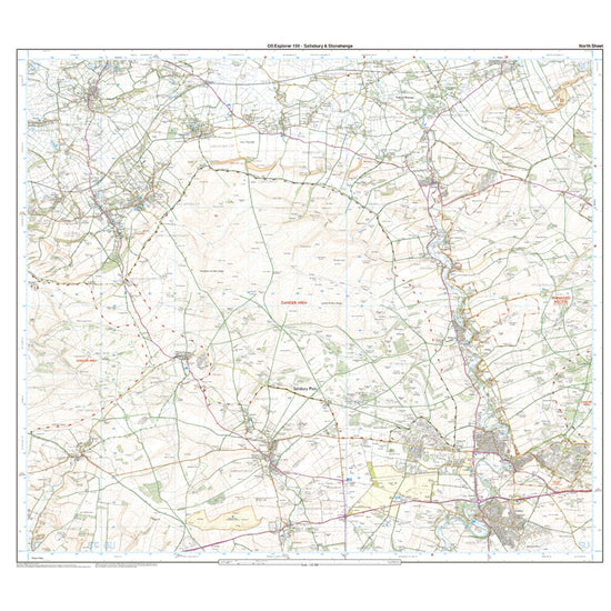 Explorer 130 Salisbury & Stonehenge Map With Digital Version