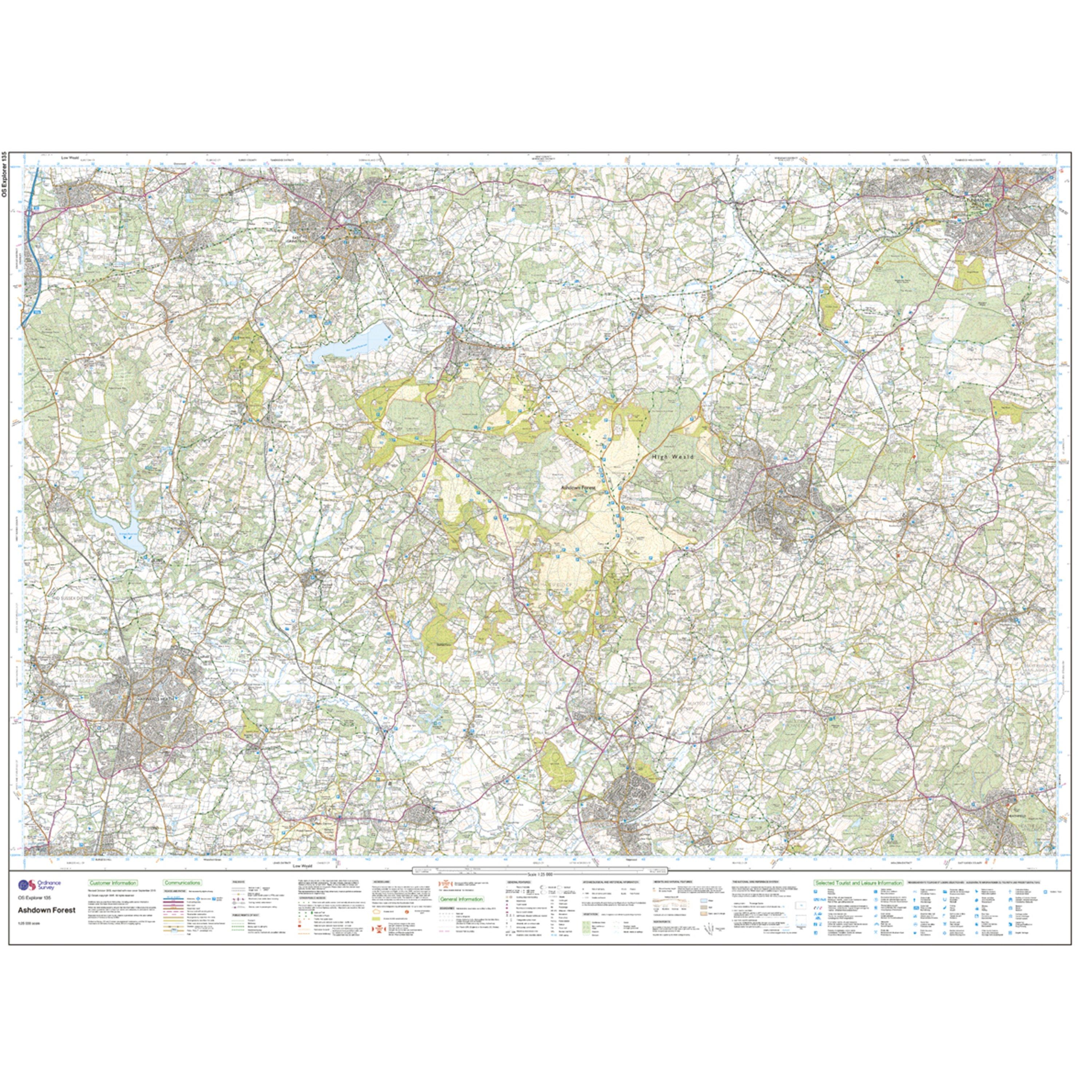 Explorer 135 Ashdown Forest Map With Digital Version