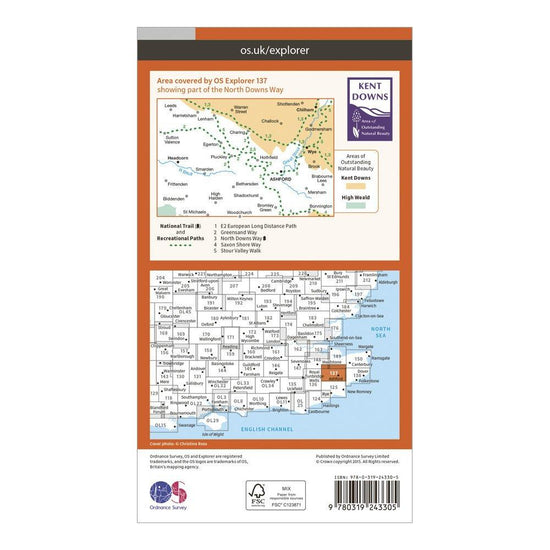 Explorer 137 Ashford Map With Digital Version
