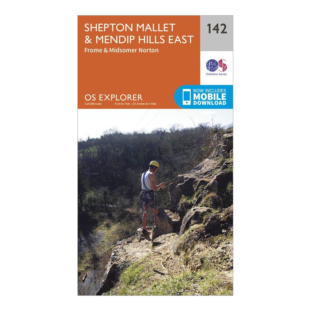 Explorer 142 Shepton Mallet & Mendip Hills East Map With Digital Version