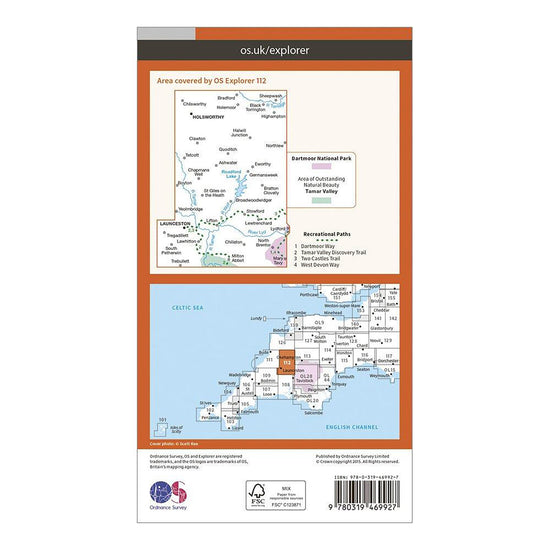 Explorer Active 112 Launceston & Holsworthy Map With Digital Version