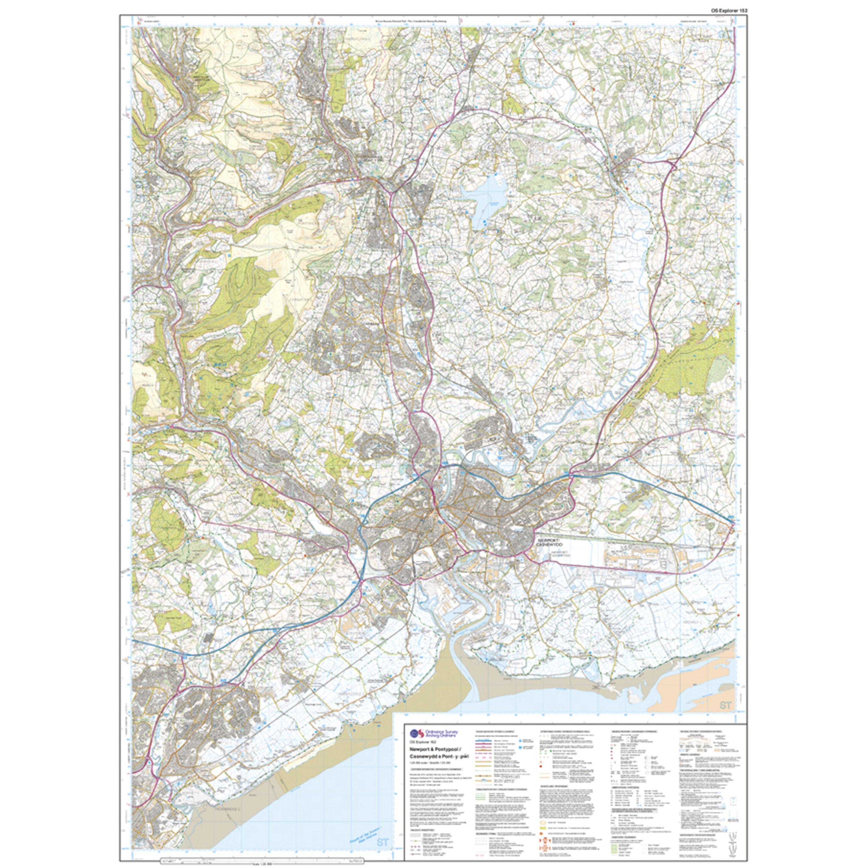 Explorer 152 Newport & Pontypool Map With Digital Version