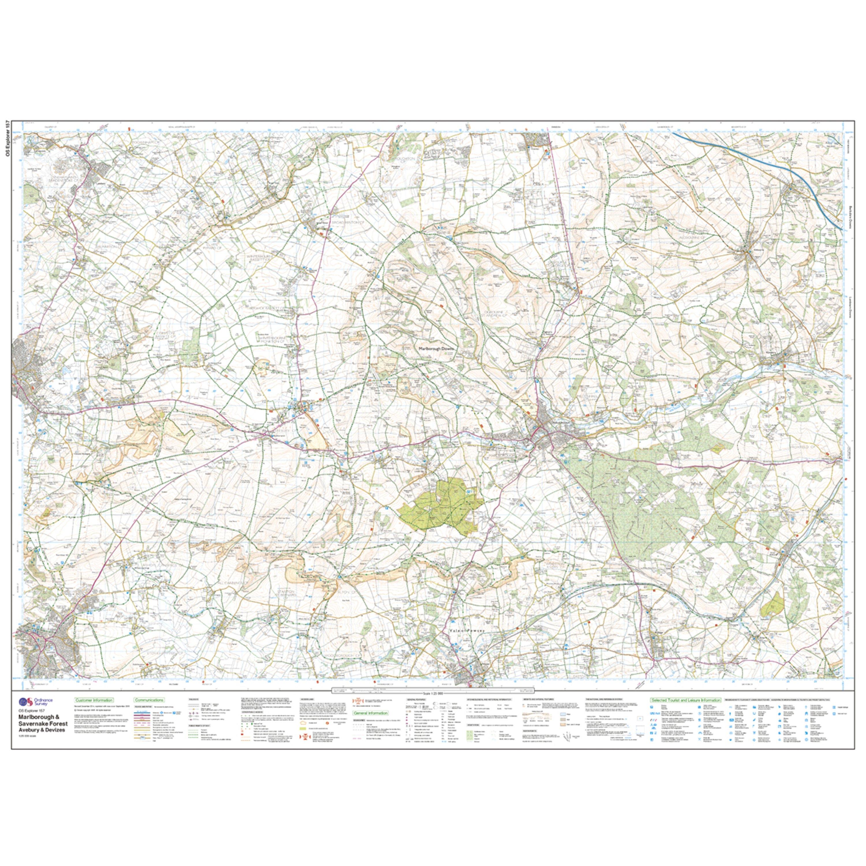 Explorer 157 Marlborough & Savernake Forest Map With Digital Version