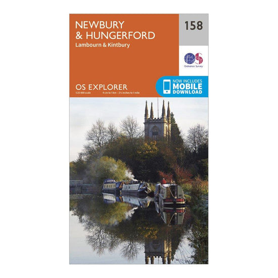 Explorer 158 Newbury & Hungerford Map With Digital Version