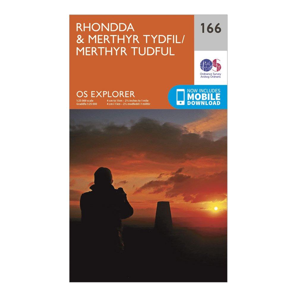 Explorer 166 Rhondda & Merthyr Tydfil Map With Digital Version