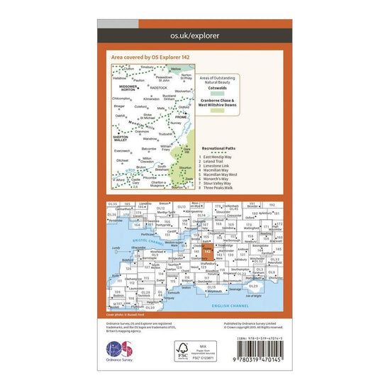 Explorer Active 142 Shepton Mallet & Mendip Hills East Map With Digital Version