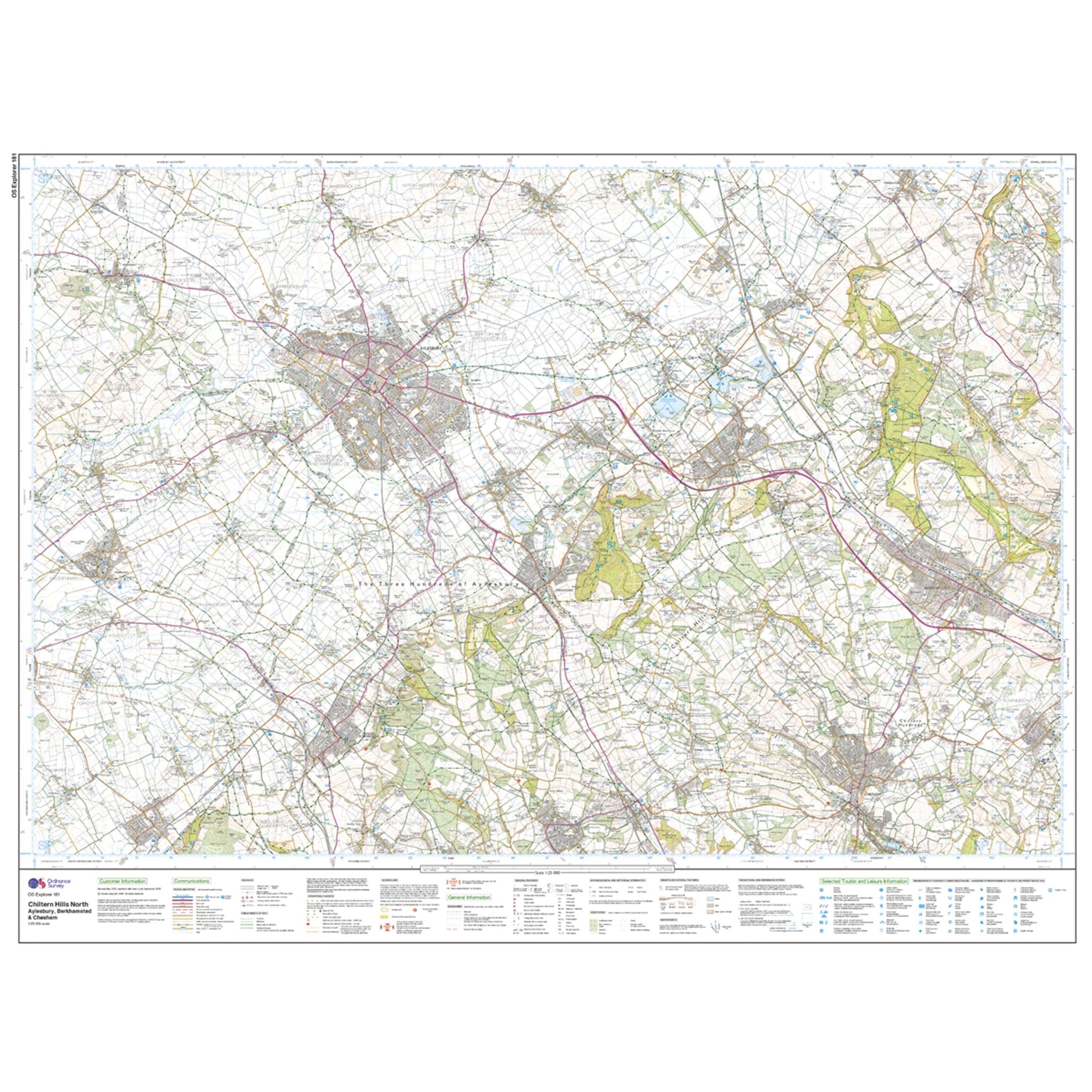 Explorer 181 Chiltern Hills North Map With Digital Version