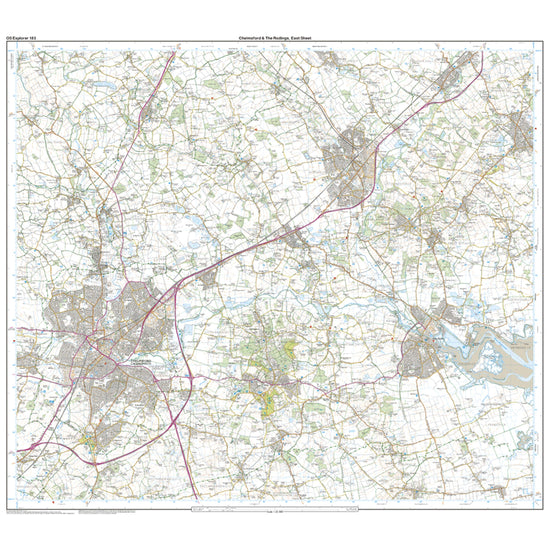 Explorer 183 Chelmsford & The Rodings Map With Digital Version
