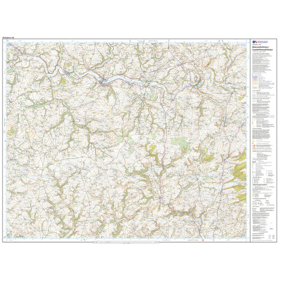 Explorer 185 Newcastle Emlyn, Llandysul & Cynwyl Elfed Map With Digital Version