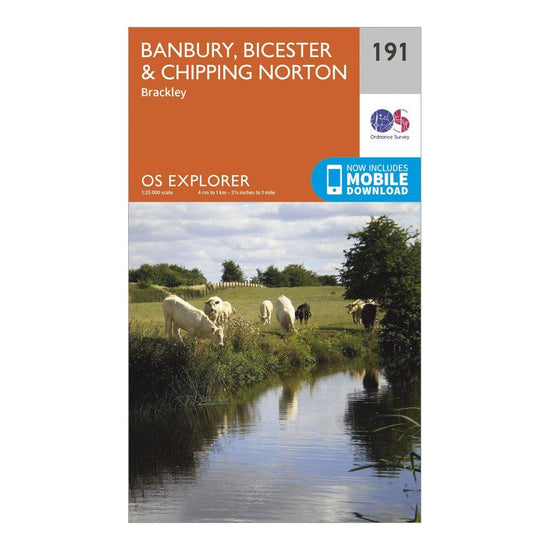 Explorer 191 Banbury, Bicester & Chipping Norton Map With Digital Version