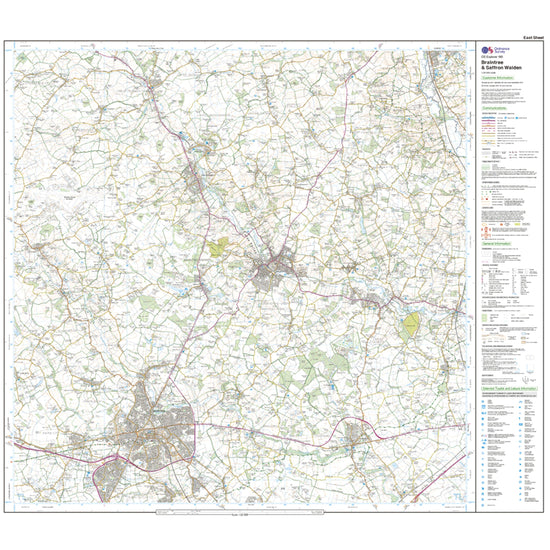 Explorer 195 Braintree & Saffron Walden Map With Digital Version