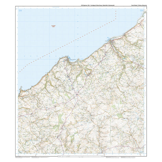 Explorer 198 Cardigan & New Quay, Aberaeron Map With Digital Version