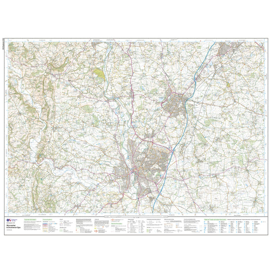 Explorer 204 Worcester & Droitwich Spa Map With Digital Version