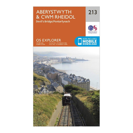 Explorer 213 Aberystwyth & Cwn Rheidol Map With Digital Version