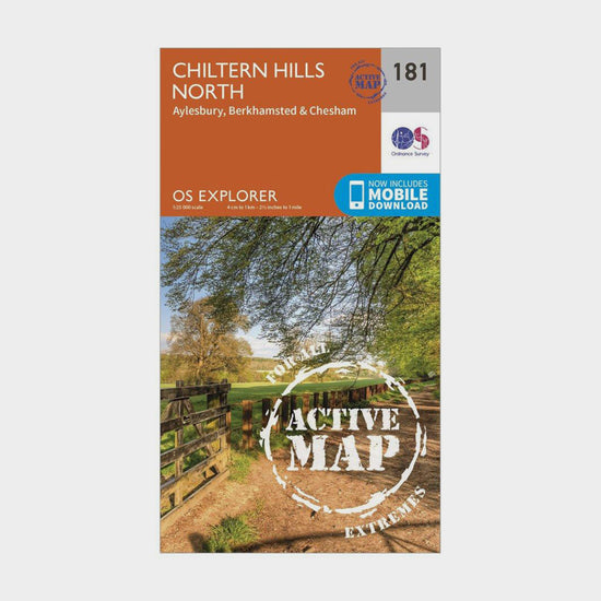 Explorer Active 181 Chiltern Hills North Map With Digital Version