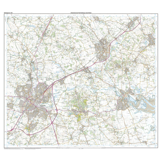 Explorer Active 183 Chelmsford & The Rodings Map With Digital Version