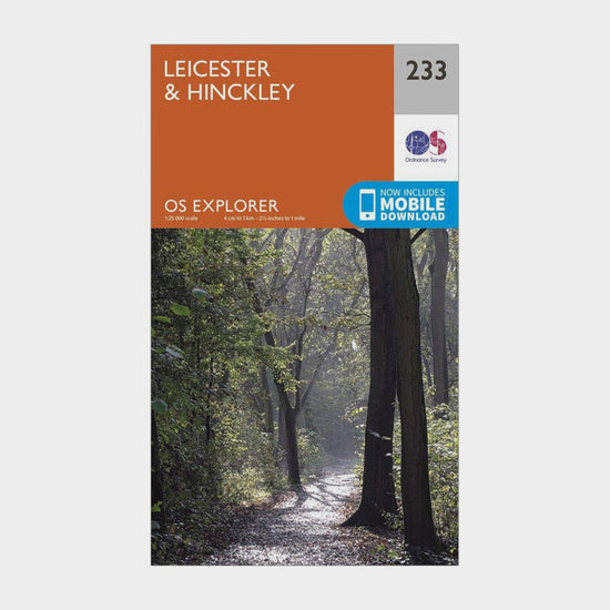 Explorer 233 Leicester & Hinckley Map With Digital Version