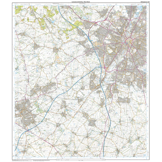 Explorer 233 Leicester & Hinckley Map With Digital Version
