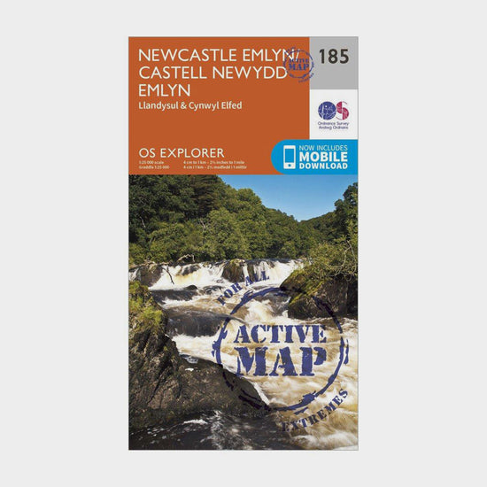 Explorer Active 185 Newcastle Emlyn, Llandysul & Cynwyl Elfed Map With Digital Version