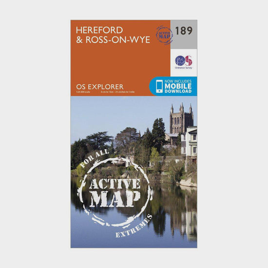 Explorer Active 189 Hereford & Ross-on-Wye Map With Digital Version