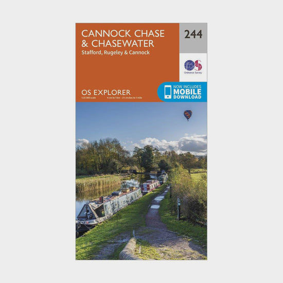 Explorer 244 Cannock Chase & Chasewater Map With Digital Version