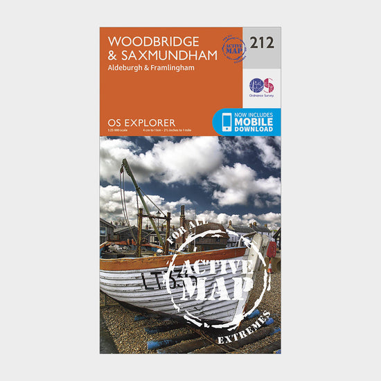 Explorer Active 212 Woodbridge & Saxmundham Map With Digital Version