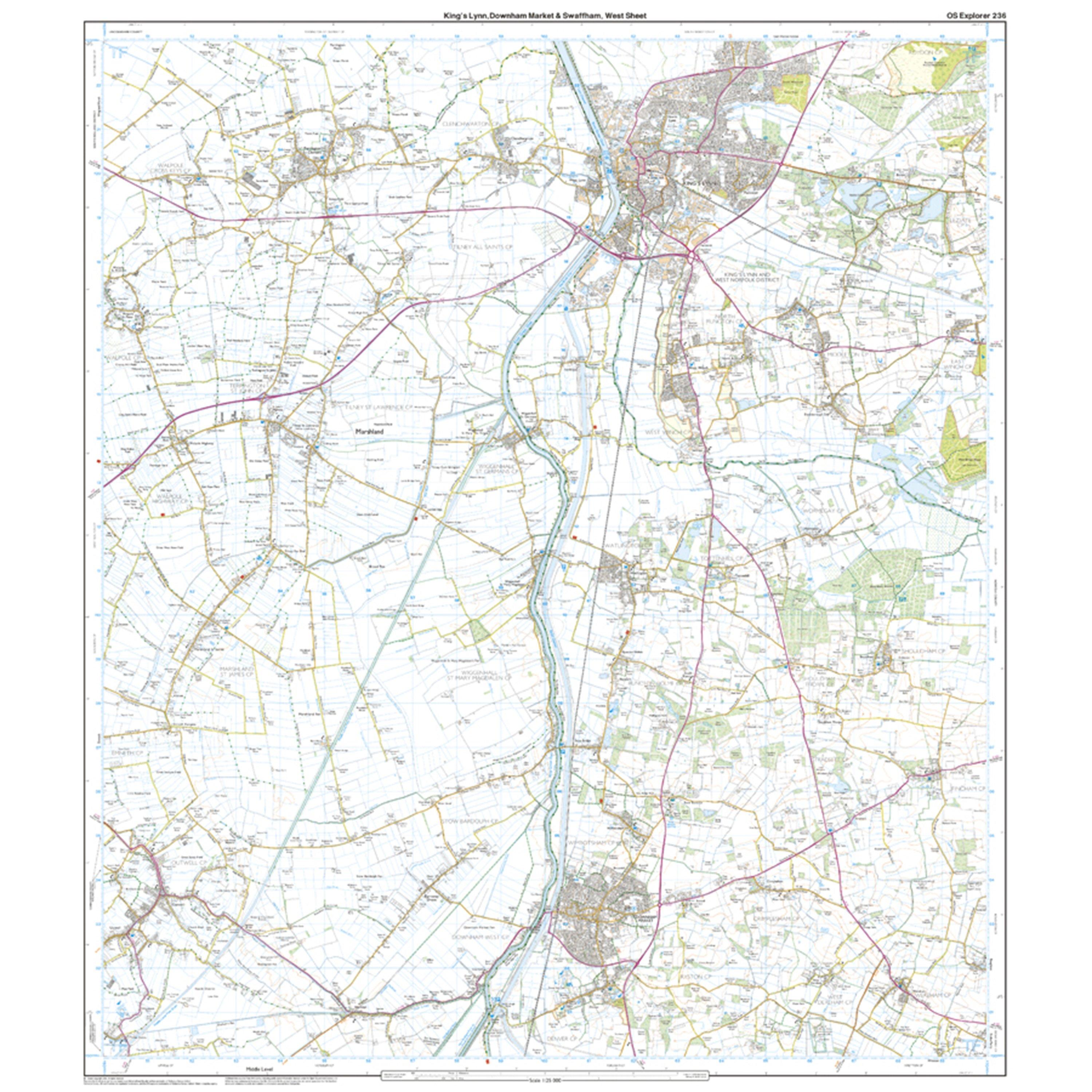 Explorer Active 236 King’s Lynn, Downham Market & Swaffham Map With Digital Version