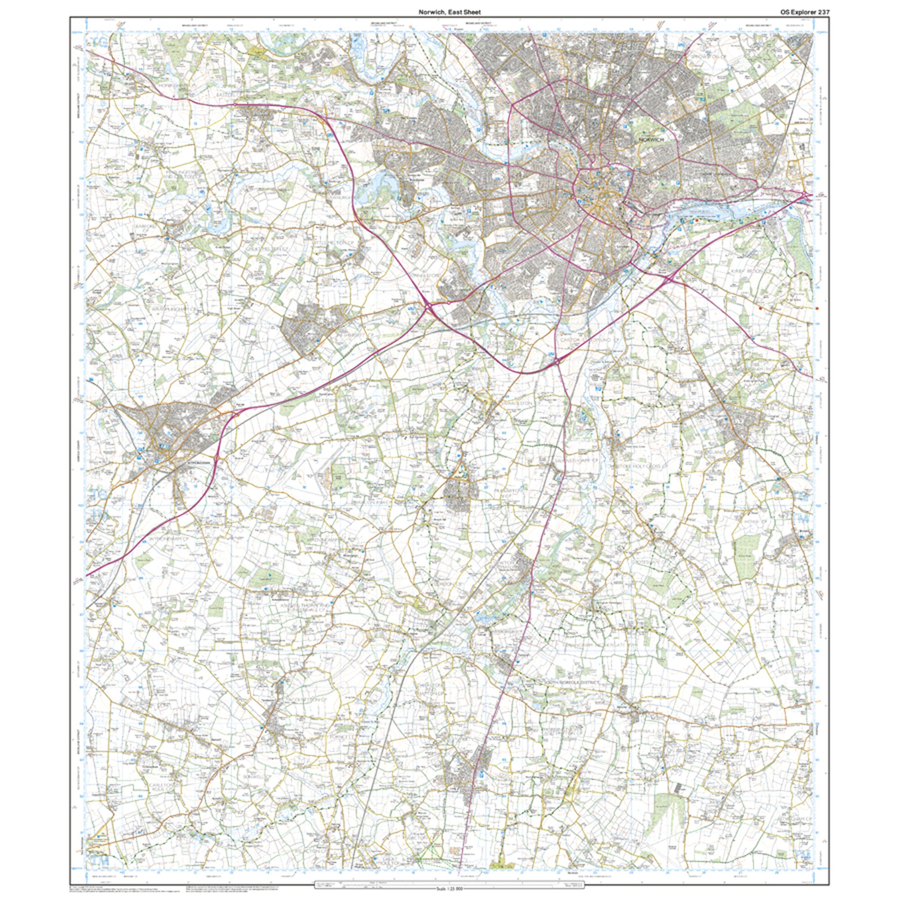 Explorer Active 237 Norwich Map With Digital Version