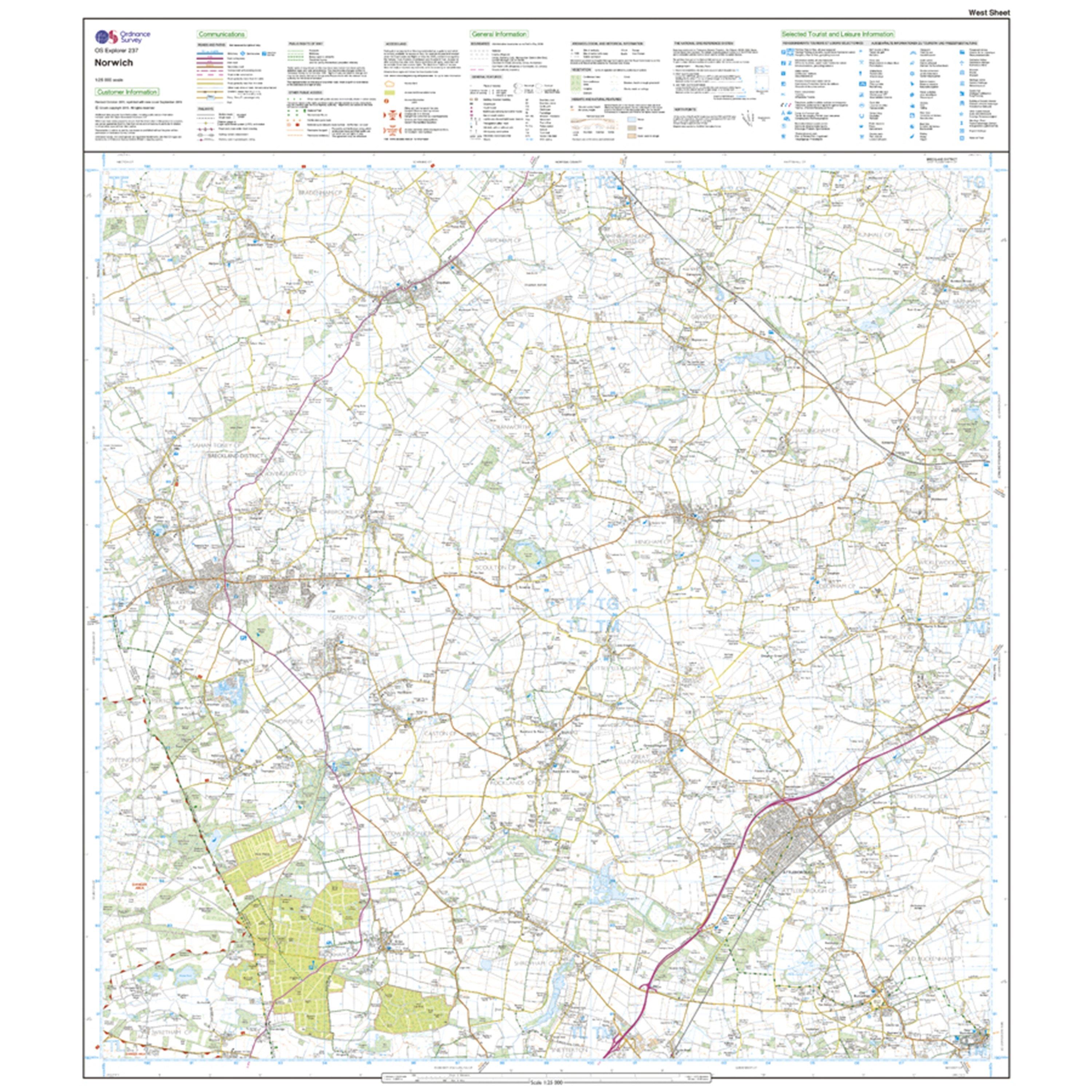 Explorer Active 237 Norwich Map With Digital Version