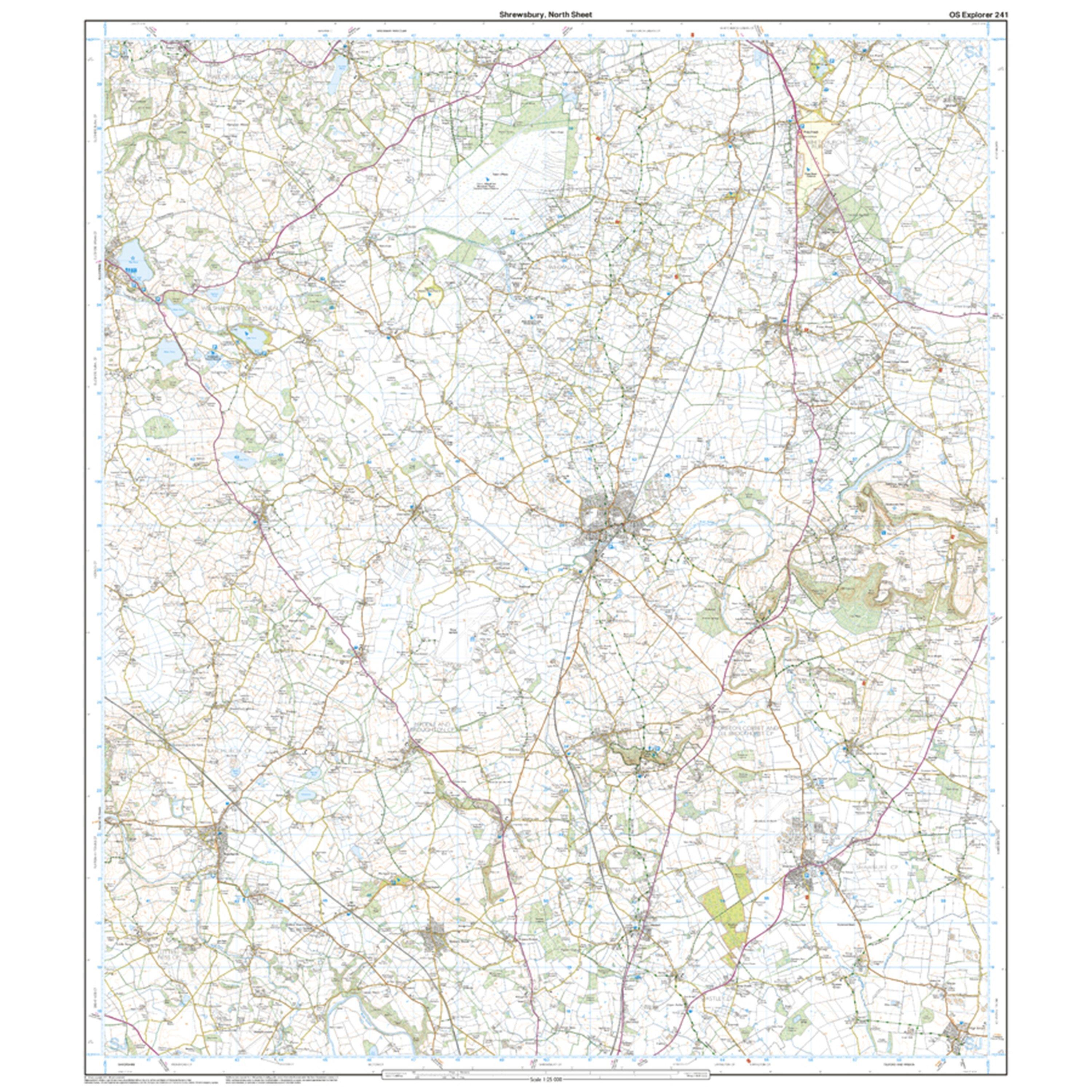 Explorer Active 241 Shrewsbury, Wem, Shawbury & Baschurch Map With Digital Version