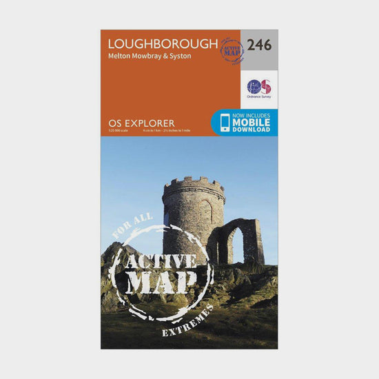 Explorer Active 246 Loughborough, Melton Mowbray & Syston Map With Digital Version