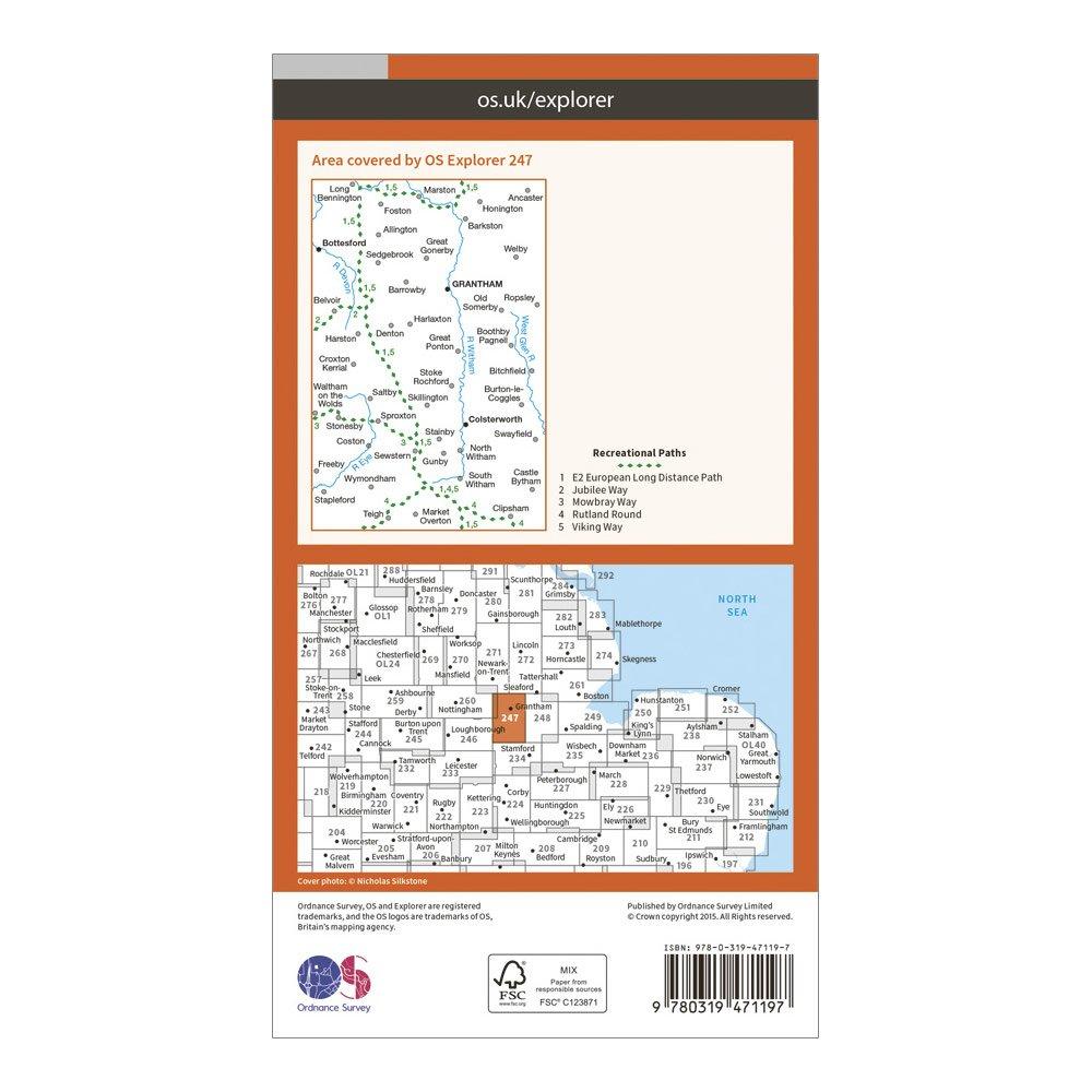 Explorer Active 247 Grantham Map With Digital Version