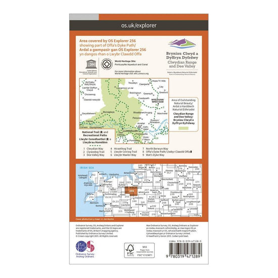 Explorer Active 256 Wrexham & Llangollen Map With Digital Version