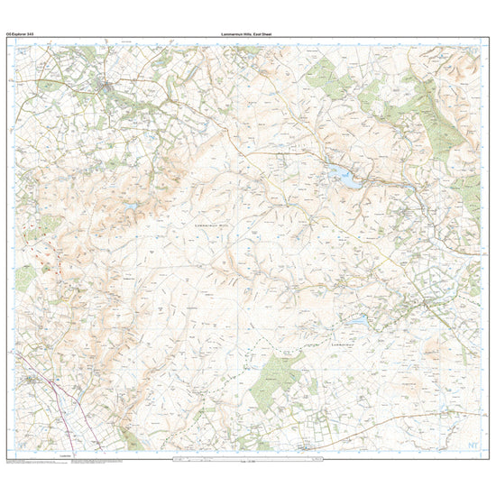 Explorer 345 Lammermuir Hills Map With Digital Version