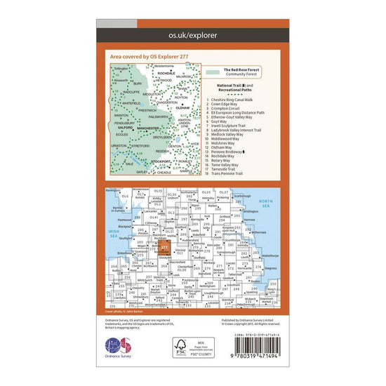Explorer Active 277 Manchester & Salford Map With Digital Version