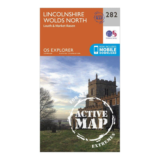Explorer Active 282 Lincolnshire Wolds North Map With Digital Version