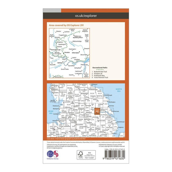 Explorer Active 291 Goole & Gilberdyke Map With Digital Version