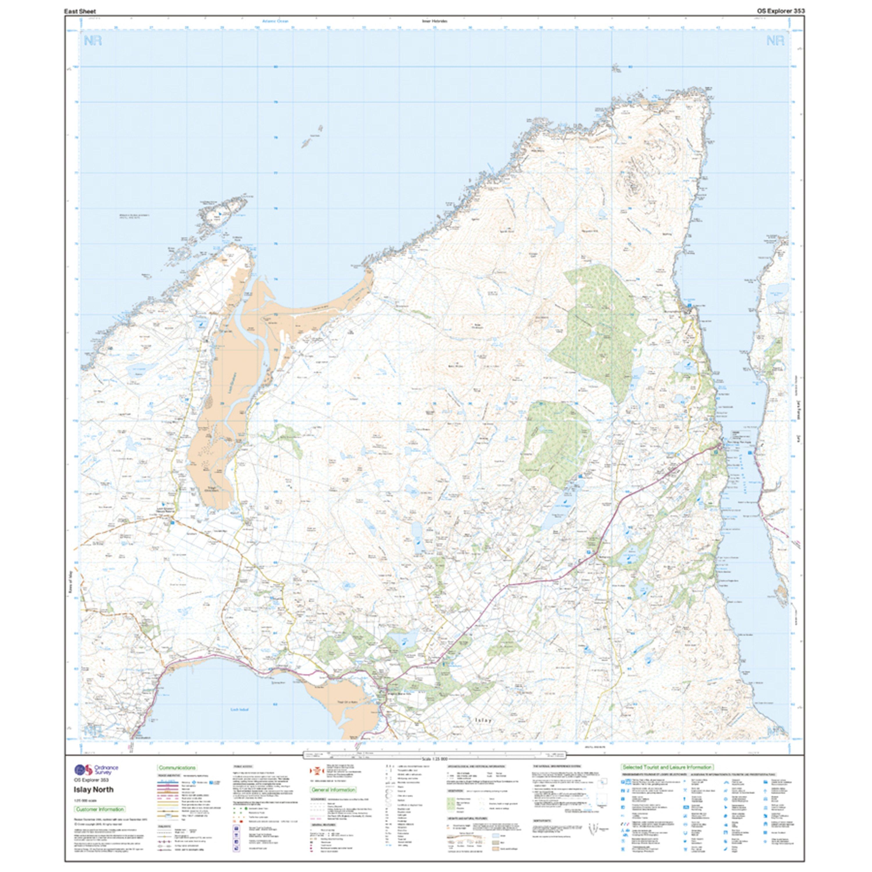 Explorer 353 Islay North Map With Digital Version