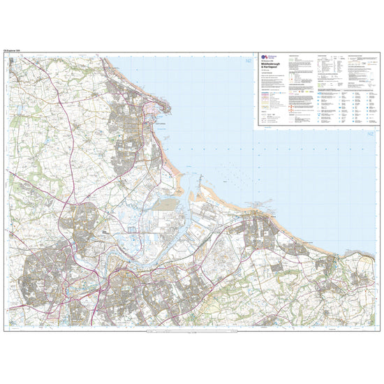 Explorer 306 Middlesbrough & Hartlepool Active Map