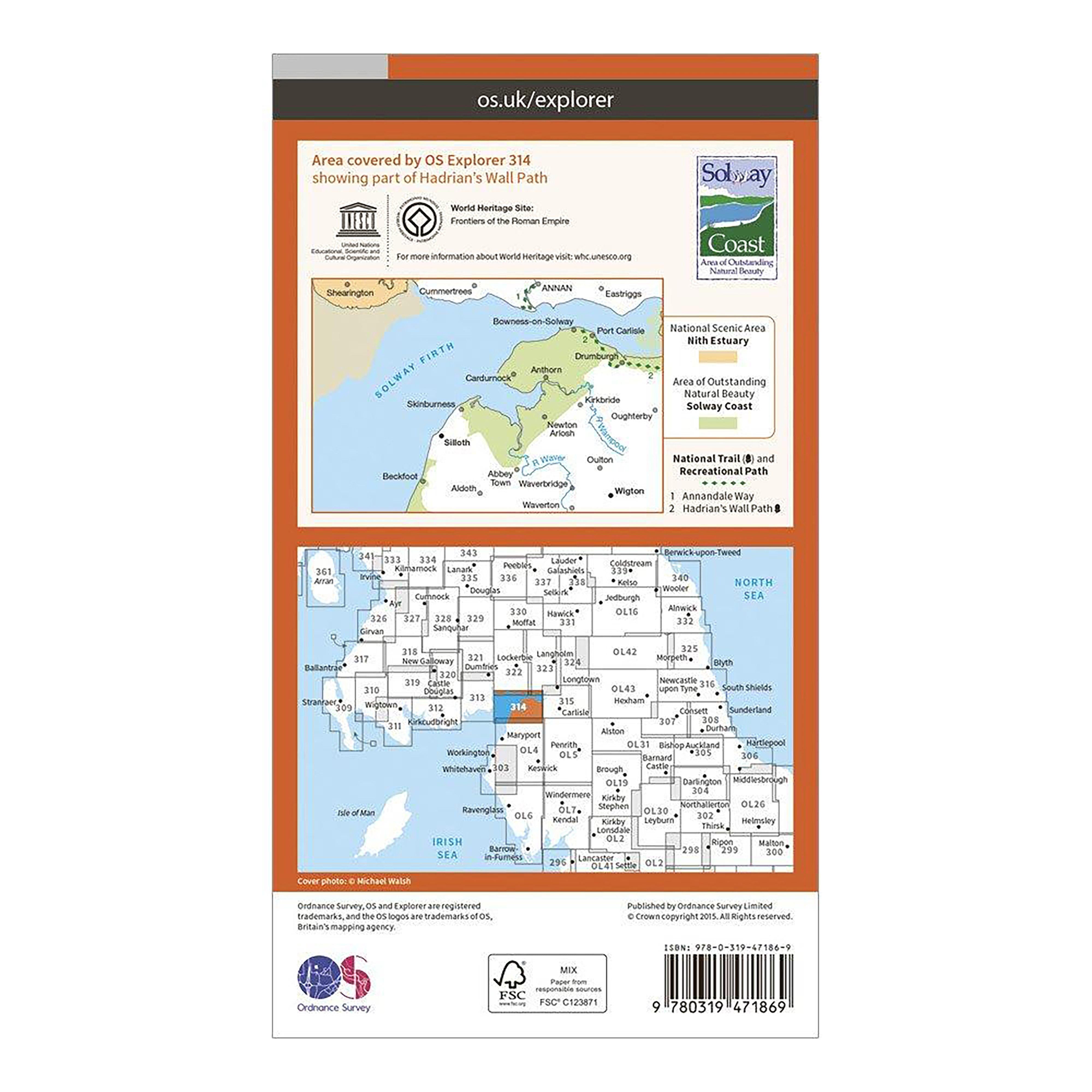 Explorer Active 314 Solway Firth Map With Digital Version