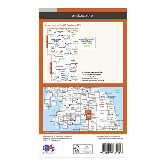 Explorer Active 323 Eskdale & Castle O’er Forest Map With Digital Version