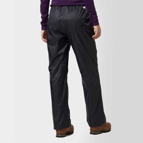 Womens Packable Waterproof Pants Black