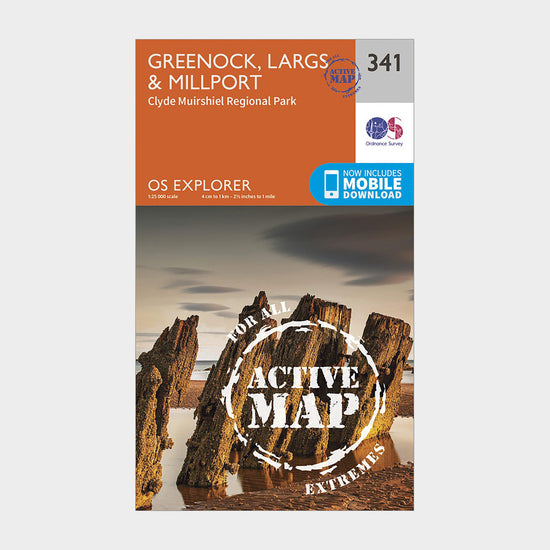 Explorer Active 341 Greenoch, Largs & Millport Map With Digital Version