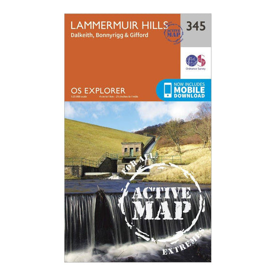 Explorer Active 345 Lammermuir Hills Map With Digital Version