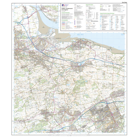 Explorer Active 349 Falkirk, Cumbernauld & Livingston Map With Digital Version