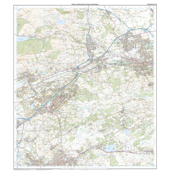 Explorer Active 349 Falkirk, Cumbernauld & Livingston Map With Digital Version