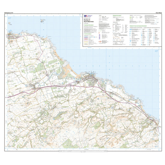 Explorer 351 Dunbar & North Berwick Map With Digital Version