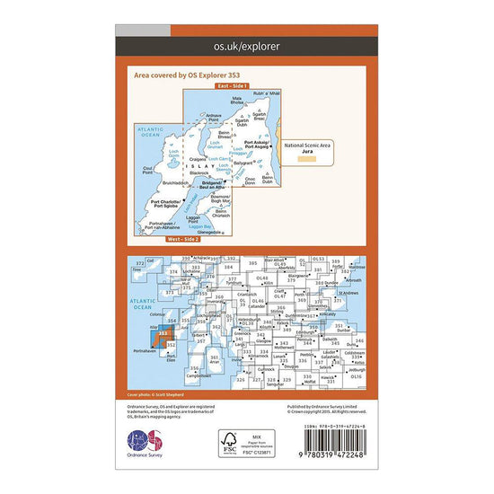 Explorer Active 353 Islay North Map With Digital Version